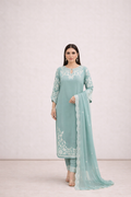 Aqsa Elegance – 3 Piece Linen Suit