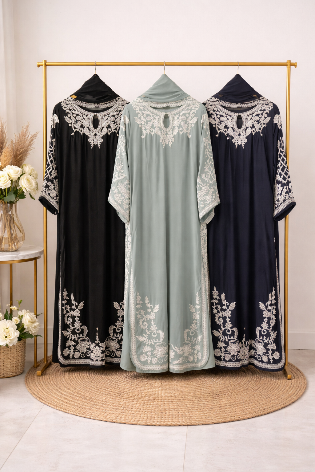 Aqsa Black – 3 Piece Linen Suit