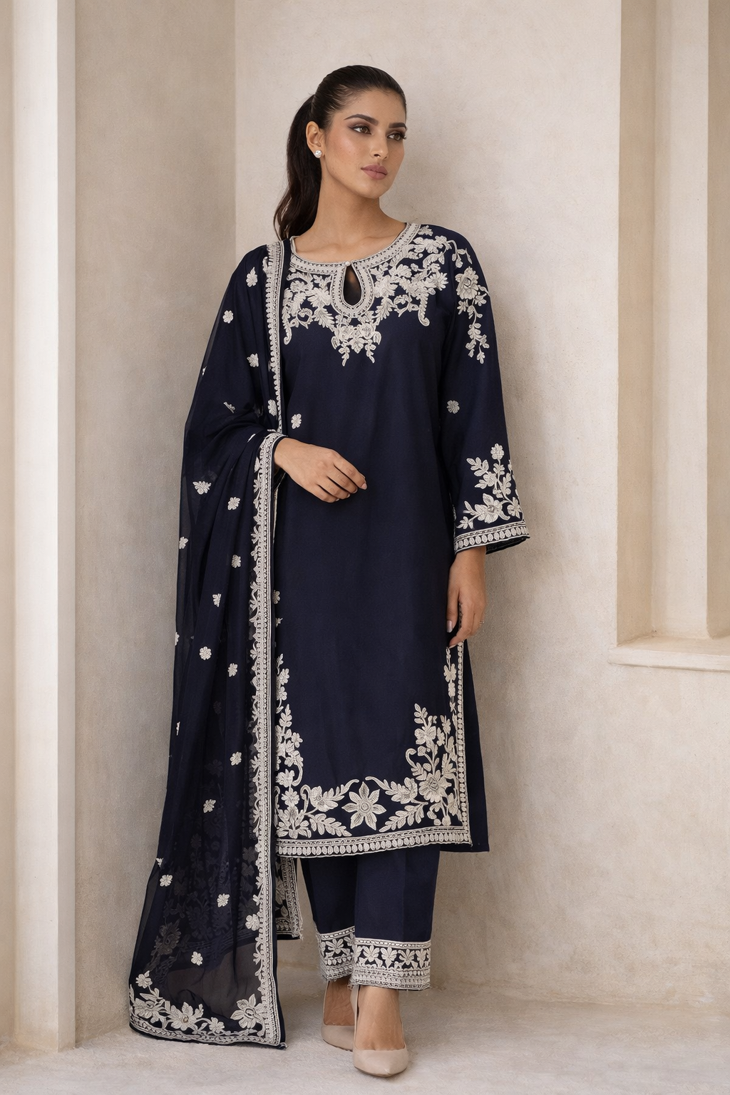 Abeer Elegance – 3 Piece Linen Suit