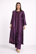 Pure Korean Silk 3-Piece Cutwork Set